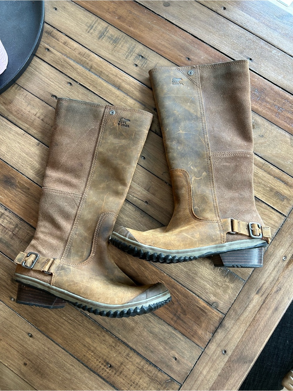 Sorel Women’s Slimboot Brown Leather 10